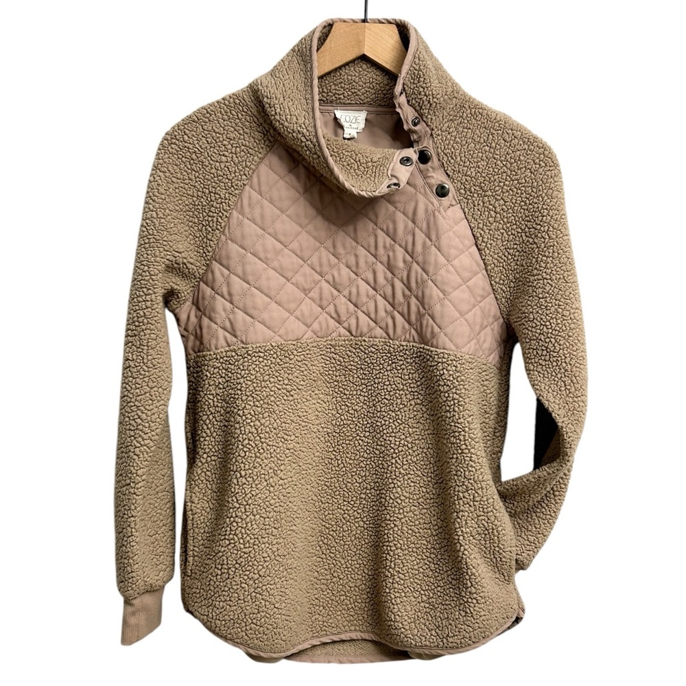 Cozie by Pink Rose Teddy Bear Pullover‎ Sweatshirt Sweater Faux Fur Small